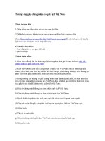 Tài liệu Thủ tục cấp giấy chứng nhận có quốc tịch Việt Nam doc