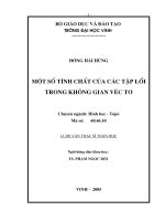 Một số tính chất của các tập lồi trong không gian véc tơ 