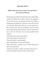 Tài liệu THE SNOW QUEEN THIRD STORY. pptx