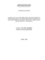 Nghiên cứu lựa chọn một số bài tập phát triển sức mạnh nhằm nâng cao thành tích trong môn đẩy tạ lưng hướng ném cho nam học sinh lớp 11 trường THPT quảng xương II  thanh hoá 