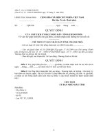 Tài liệu Mẫu quyết định về việc trợ giúp kinh phí cho gia đình, cá nhân nhận nuôi dưỡng trẻ em mồ côi ppt