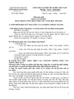 Bài giảng Báo cáo sơ kết HĐCĐ học kỳ I năm học 2010 - 2011