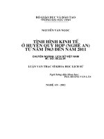 Tình hình kinh tế ở huyện quỳ hợp (nghệ an) từ năm 1963 đến năm 2011 