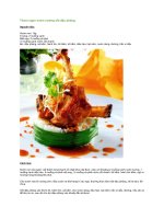 Thơm ngon sườn nướng sốt đậu phộng 