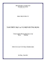 Tam thức bậc α và một số ứng dụng 