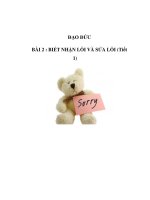 Tài liệu BIẾT NHẬN LỖI VÀ SỬA LỖI (Tiết 1) ppt