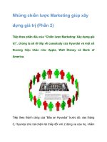 Tài liệu Những chiến lược Marketing giúp xây dựng giá trị (Phần 2) docx