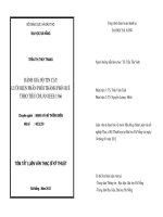 Đánh giá độ tin cậy lưới điện phân phối thành phố huế theo tiêu chuẩn IEEE 1366 