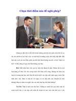 Tài liệu Chọn thời điểm nào để nghỉ phép? doc