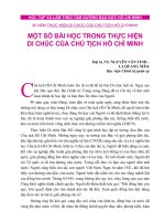 Tài liệu MỘT SỐ BÀI HỌC TRONG THỰC HIỆN DI CHÚC CỦA CHỦ TỊCH HỒ CHÍ MINH ppt