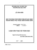 Một phương pháp biến phân để xác định nguồn nhiệt phụ thuộc biến không gian 