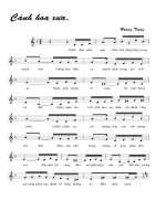 Tài liệu Bài hát cánh hoa xưa - Hoàng Trọng (lời bài hát có nốt) pptx