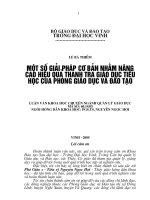 Một số giải pháp cơ bản nhằm nâng cao hiệu quả thanh tra giáo dục tiểu học của phòng giáo dục và đào tạo 