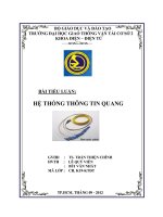 Tiểu luận hệ thống thôn tin quang 