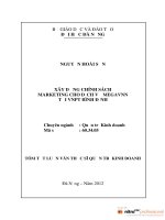 Xây dựng chính sách marketing cho các dịch vụ ứng dụng công nghệ 3g tại công ty thông tin di động 