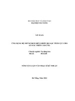 Ứng dụng hệ mờ nowrron điều khiển bộ lọc tích cực cho lò nấu thép cảm ứng 