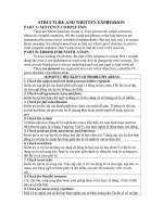 Tài liệu STRUCTURE AND WRITTEN EXPRESSION docx