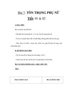 Tài liệu Gíao án 5 - TÔN TRỌNG PHỤ NỮ doc