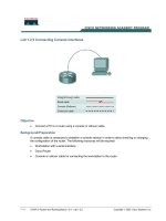 Tài liệu Lab 1.2.5 Connecting Console Interfaces doc