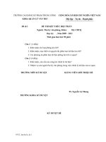 Tài liệu Đề kiểm tra số 1 môn lưu trữ pdf