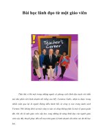 Tài liệu Bài học lãnh đạo từ một giáo viên docx