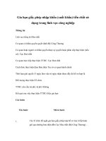 Tài liệu Gia hạn giấy phép nhập xuất khẩutiền chất sử dụng trong lĩnh vực công nghiệp ppt