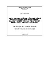 Thực trạng giải quyết phá sản ở công ty TNHH đèn hình orion   hanel và một số giải pháp hoàn thiện luật phá sản năm 2004 luận văn tốt nghiệp đại học 