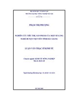 Nghiên cứu tiêu thụ sản phẩm của một số làng nghề huyện việt yên tỉnh bắc giang 