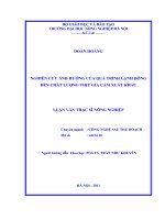 Luận văn nghiên cứu ảnh hưởng của quá trình lạnh đông đến chất lượng thịt gia cầm xuất khẩu 