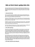 Tài liệu Biến sở thích thành nghiệp kiếm tiền docx