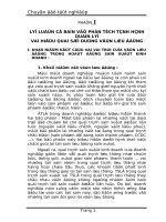 LÝ LUẬN cơ bản về PHÂN TÍCH TÌNH HÌNH QUẢN lý 