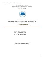 PHÂN cấp QUẢN lý NGÂN SÁCH tại VIỆT NAM HIỆN NAY 