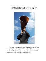 Tài liệu Kỹ thuật tuyên truyền trong PR docx