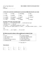 Bài giảng HOT....(kiem tra 15''''  tieng anh 10 CB so 3)