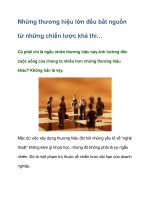 Tài liệu Những thương hiệu lớn đều bắt nguồn từ những chiến lược khả thi… doc