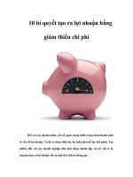 Tài liệu 10 bí quyết tạo ra lợi nhuận bằng giảm thiểu chi phí ppt