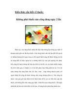 Tài liệu Kiến thức cần biết về thuốc: Không phải thuốc nào cũng dùng ngày 2 lần docx