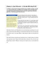 Tài liệu Obama và Alan Schwartz - Ai là nhà diễn thuyết tốt? docx