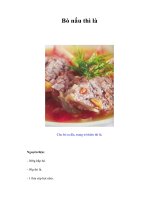 Tài liệu Bò nấu thì là docx