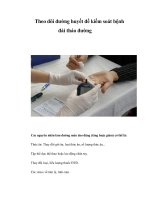 Tài liệu Theo dõi đường huyết để kiểm soát bệnh đái tháo đường docx