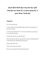 Tài liệu Quyết định thành lập trung tâm dạy nghề công lập trực thuộc bộ, cơ quan ngang bộ, cơ quan thuộc Chính phủ pdf