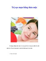 Tài liệu Trị sẹo mụn bằng thảo mộc docx