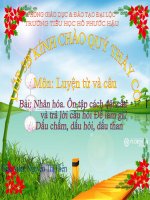 Gián án Nhân hóa- Cách đặt câu ....