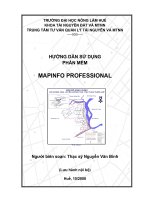 HƯỚNG DẪN SỬ DỤNG PHẦN MỀM MAPINFO PROFESSIONAL