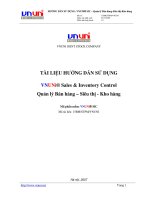 Tài liệu Hướng dẫn sử dụng: VNUNi SIC – Quản lý Bán hàng-Siêu thị-Kho hàng docx