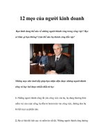 Tài liệu 12 mẹo của người kinh doanh pptx