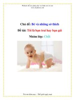 Tài liệu Chủ đề: Bé và những sở thích - Đề tài: Tôi là bạn trai hay bạn gái - Nhóm lớp: Chồi pdf