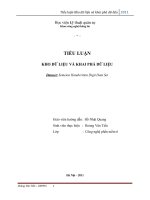 Tiểu luận khai phá dữ liệu : Sử dụng Weka với bộ dữ liệu Semeion Handwritten Digit DataSet