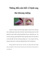 Tài liệu Những điều nên biết về bệnh ung thư khoang miệng pdf
