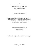 Nghiên cứu sự thay đổi cấu trúc của tinh bột đậu xanh (virgna radiata) trước, sau biến hình và tạo lòng trắng trứng chay 